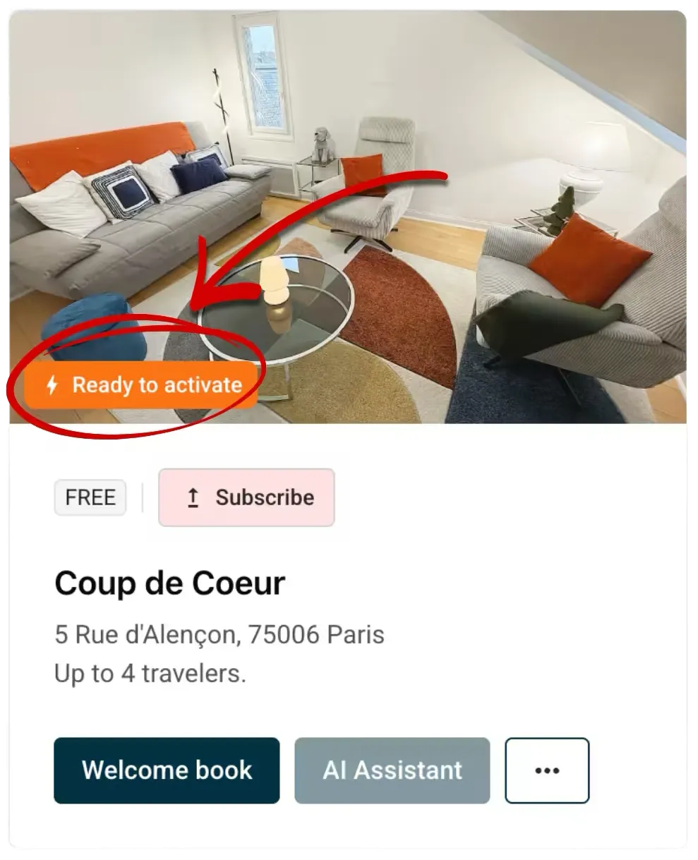Property card on the Properties page