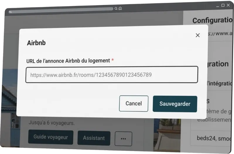 Saisir l'URL de l'annonce Airbnb