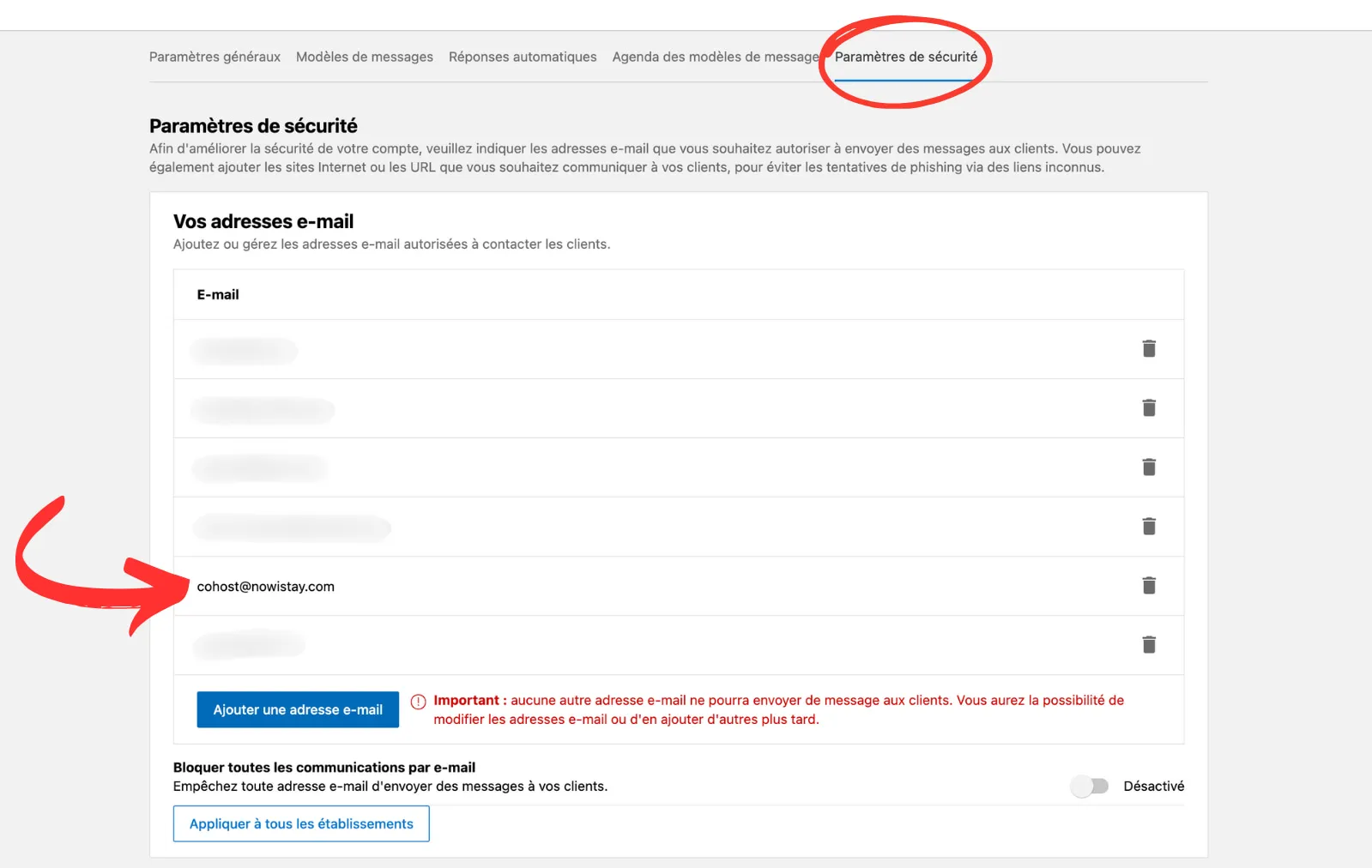 Confirmation ajout email