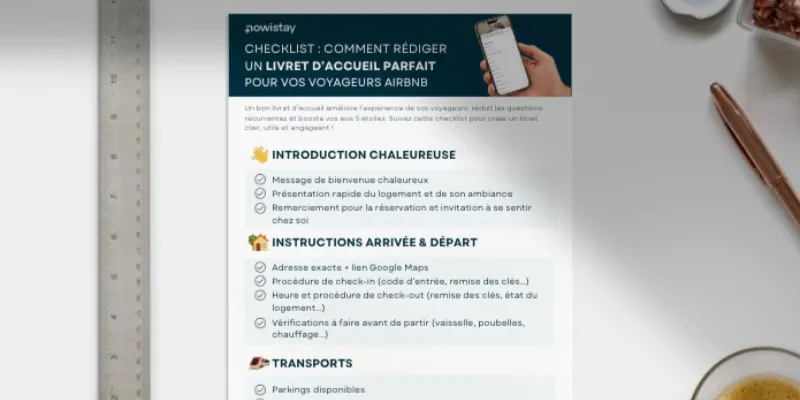 checklist for perfect airbnb welcome booklet