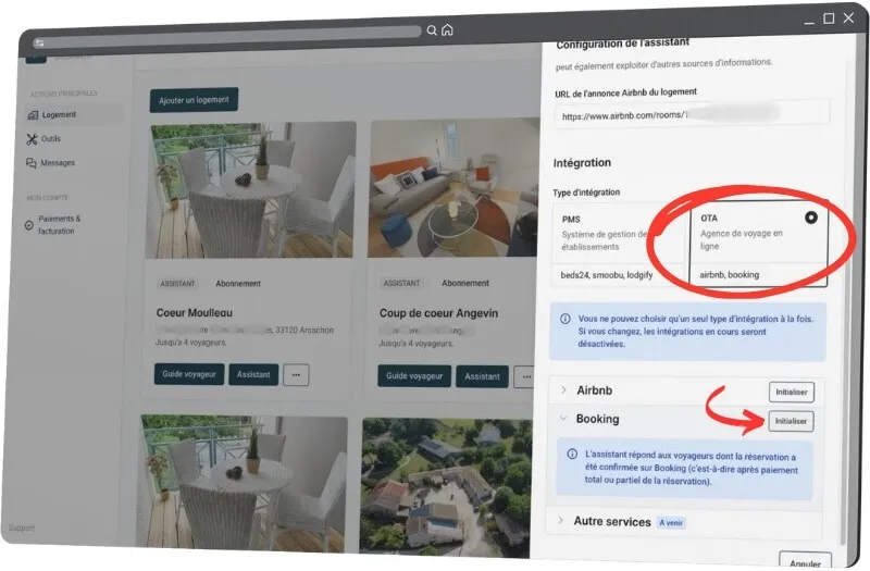 Configuration OTA avec bouton Initialiser