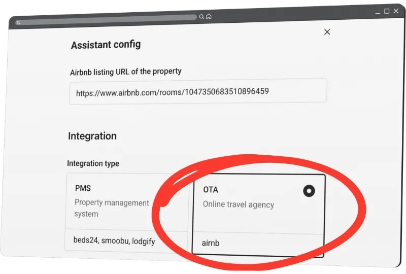 OTA configuration selection