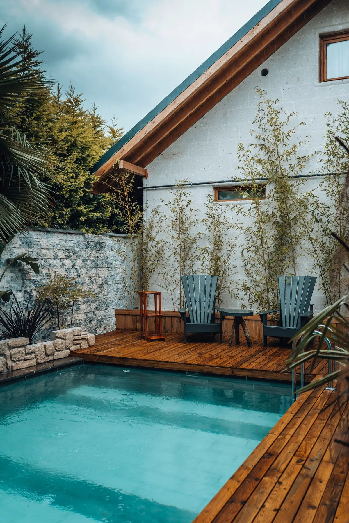 Holiday home with a private pool and wooden deck, the kind of whole-home rental listed on Vrbo
