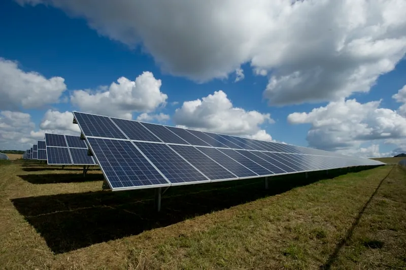 Solar panels installed on eco-friendly vacation rental property roof