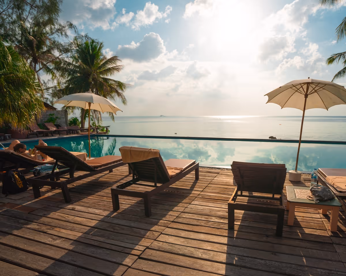 Beautiful vacation rental property exterior with secure entrance