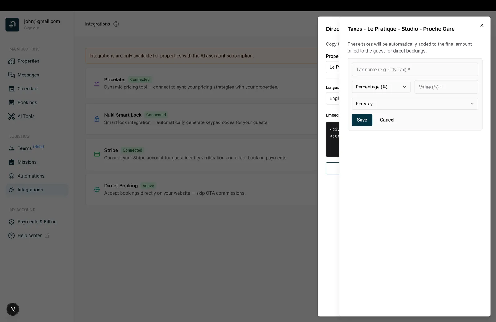 Add tax form